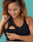 Maternity & Nursing Sports Bra | B–F Cup | Black