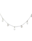 Necklace - SPRING Myosotis with pearls