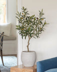 Artificial Olive Topiary Tree with Mediterranean Pot