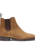 Women's Tobacco Suede Chelsea Boots, Welted Leather Sole