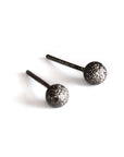 Sugarball Stud Earrings in Rose Gold Silver or Black