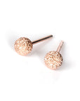 Sugarball Stud Earrings in Rose Gold Silver or Black