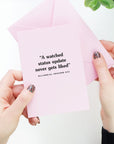 A Watched Status Update Never Gets Liked Card
