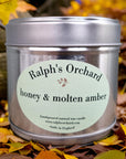 Luxury handmade vegan candle with bergamot, cinnamon, honey, amber, patchouli, warm spicy fragrance, eco-friendly soy wax by Ralph's Orchard at brixbailey.com