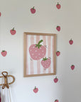 Strawberries kids wall art print