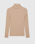 Striped Cotton Roll Neck