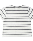 Grey Breton Stripe Summer T-Shirt