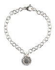 Sunflower Silver Charm Bracelet