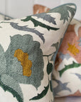 Suzani Square Cushion - Blue Green