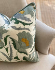 Suzani Square Cushion - Blue Green