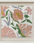 Suzani Framed Embroidery Print Small - Pink I