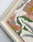 Suzani Framed Embroidery Print Small - Pink I