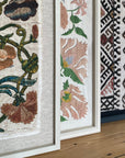 Suzani Framed Embroidery Print - Pink