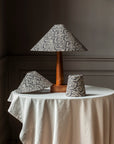 Oysters Monochrome Tapered Cone Lampshade (large)