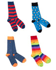 Green Christmas Drawer Box - 4 Pairs of Bamboo Socks (His)