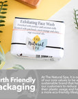 Exfoliating Face Wash Bar | Patchouli, Clary Sage & Sweet Orange | Natural Facial Cleanser with Gentle Scrub | Vegan, Plastic-Free Skincare
