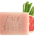 Grapefruit Lemongrass Face Wash Bar | Natural Facial Cleanser for Fresh, Glowing Skin | Vegan, Plastic-Free Skincare