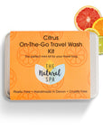Citrus Mini Travel Wash Kit | Natural “On the Go” Shampoo, Conditioner & SoapSet | Vegan, Plastic-Free Hair Care | Perfect Travel Gift