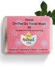 Floral Mini Travel Wash Kit | Natural “On the Go” Shampoo, Conditioner & SoapSet | Vegan, Plastic-Free Hair Care | Perfect Travel Gift
