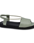 Berlin Green Leather Sandals