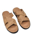 Brown Leather Sandals for Men with Nordic Style