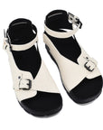 White Athens Vegan Summer Sandals
