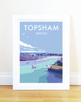 Topsham Vintage Seaside Print