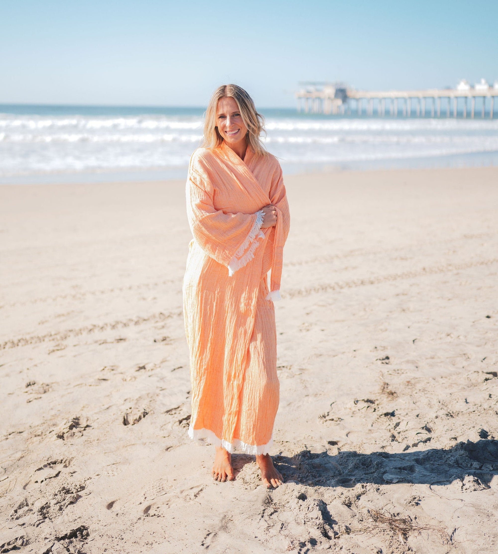 MUSLIN COTTON KIMONO BATHROBE
