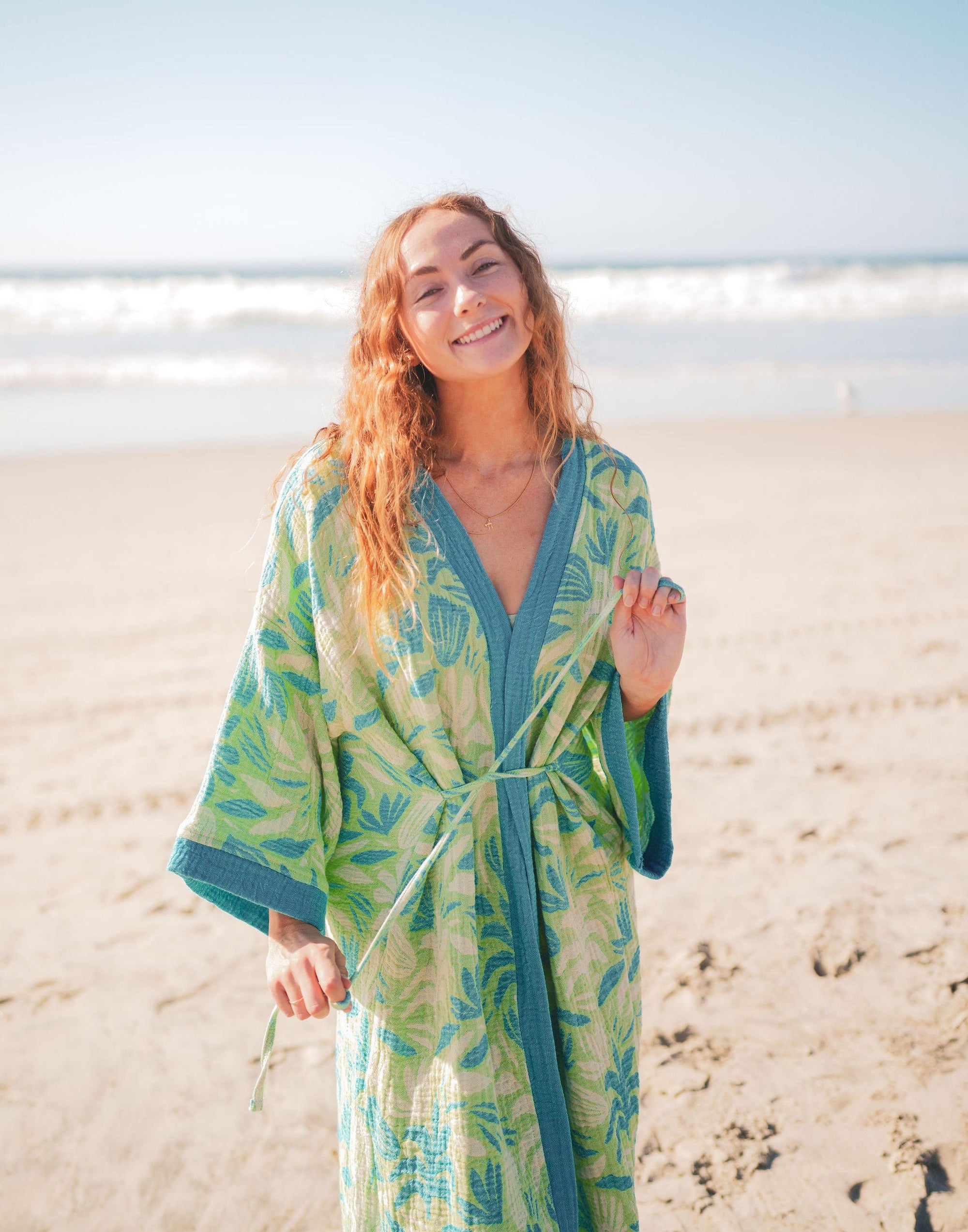 TURKISH COTTON MUSLIN KIMONO ROBE