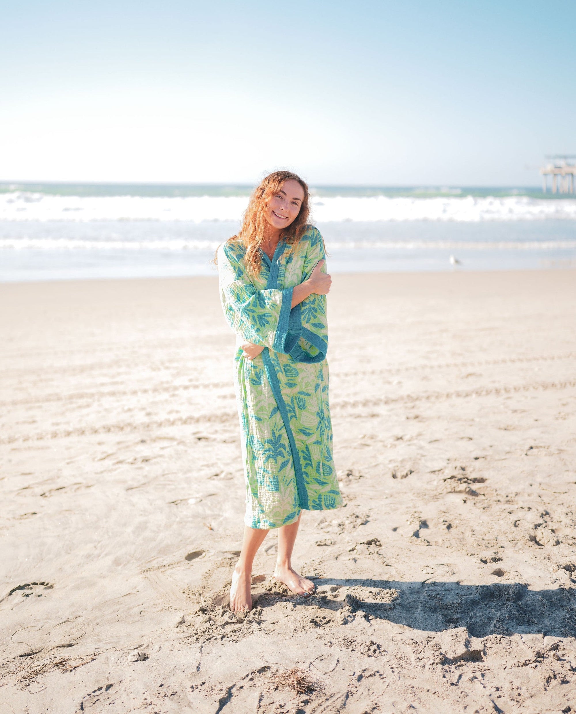 TURKISH COTTON MUSLIN KIMONO ROBE