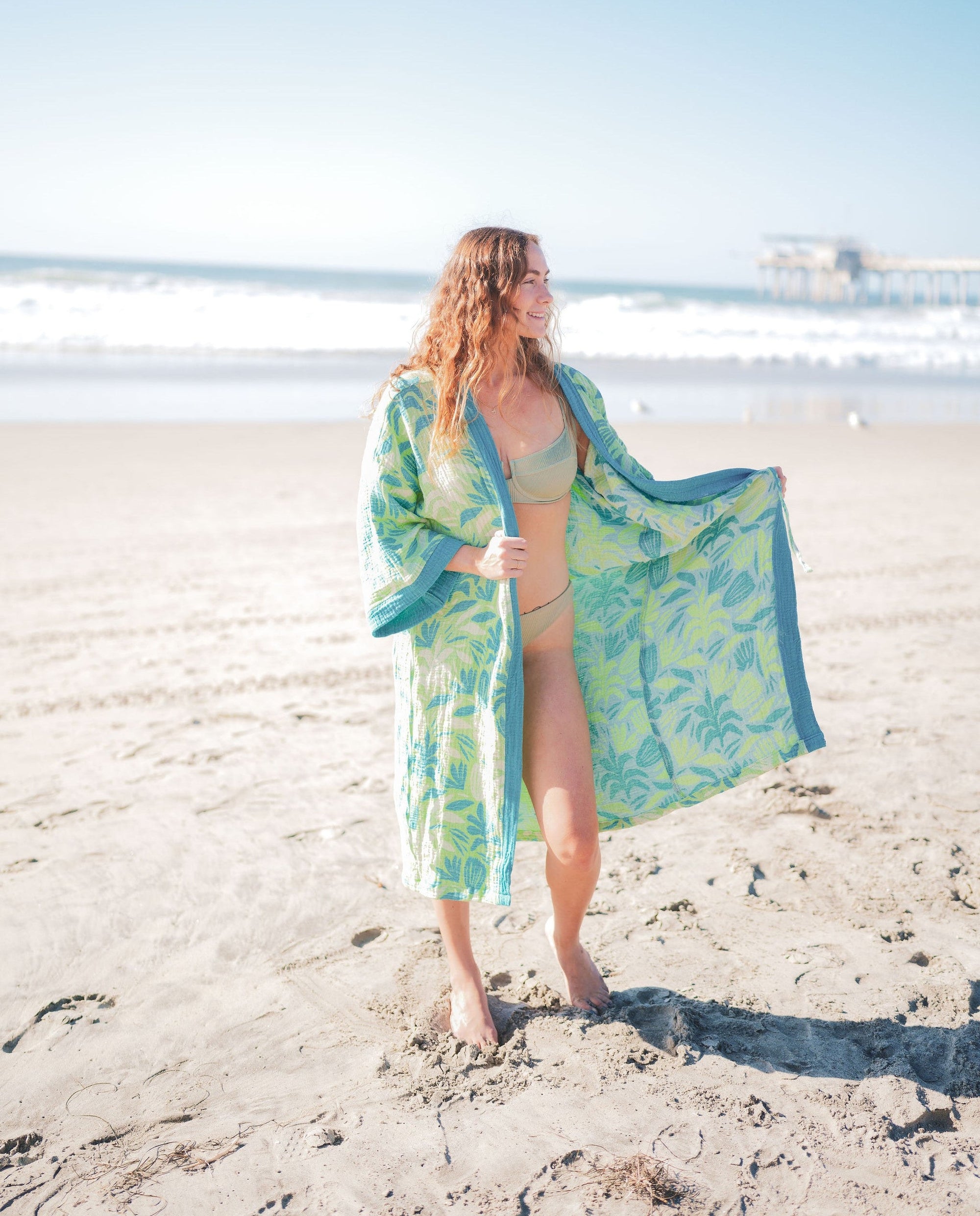 TURKISH COTTON MUSLIN KIMONO ROBE
