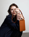 Tan Leather Crossbody Phone Bag