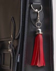 Mini tassel bag charm - Red