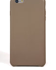iPhone 6 Plus Case, Taupe Leather