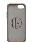 iPhone 7/8 Case, Taupe Leather