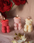 Teddy Bear Rose Candle - Small