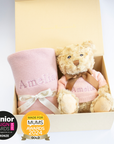 NEW BABY BLANKET AND TEDDY
