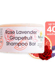 Rose, Lavender & Grapefruit Shampoo Bar | Natural Hair Wash for All Hair Types | Vegan, Plastic-Free Hair Care
