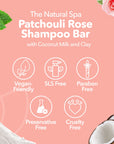 Patchouli Rose Shampoo Bar | Natural Hair Wash for Dry, Damaged & Frizzy Hair | Vegan, Plastic-Free Hair Care