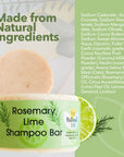 Rosemary & Lime Shampoo Bar | Natural Hair Wash for All Hair Types | Vegan, Plastic-Free Hair Care