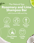 Rosemary & Lime Shampoo Bar | Natural Hair Wash for All Hair Types | Vegan, Plastic-Free Hair Care