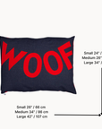 Dog Bed Big WOOF in Denim