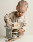 Wooden Coffee Maker Toy Set – Blue