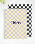 Thirty Checkerboard 30th Birthday Card