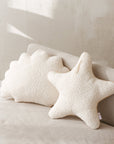 Luxury Ecru Boucle Throw Pillows for Sofa and Bed, Soft Chunky Knit, Scandinavian Style Home Decor, Premium Polyester Nursery Cushion by Minicamp at brixbailey.com