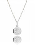 Classic Tiny St Christopher Necklace Sterling Silver 10mm