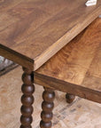 Tivani Wooden Side Table Set of 2 Bobbin Legs