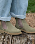 Toddy Short Boot in Sage Green