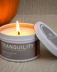 Premium Tranquility Soy Candle with Warming Amber, Pumpkin, and Ground Clove, Handcrafted in Illinois, 60-Hour Burn Time by Labyrinth Made Goods at brixbailey.com