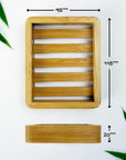 Natural Bamboo Soap Rack (Tray Style)